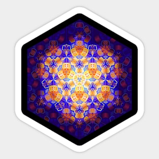 Concentric kaleidoscope pattern Sticker